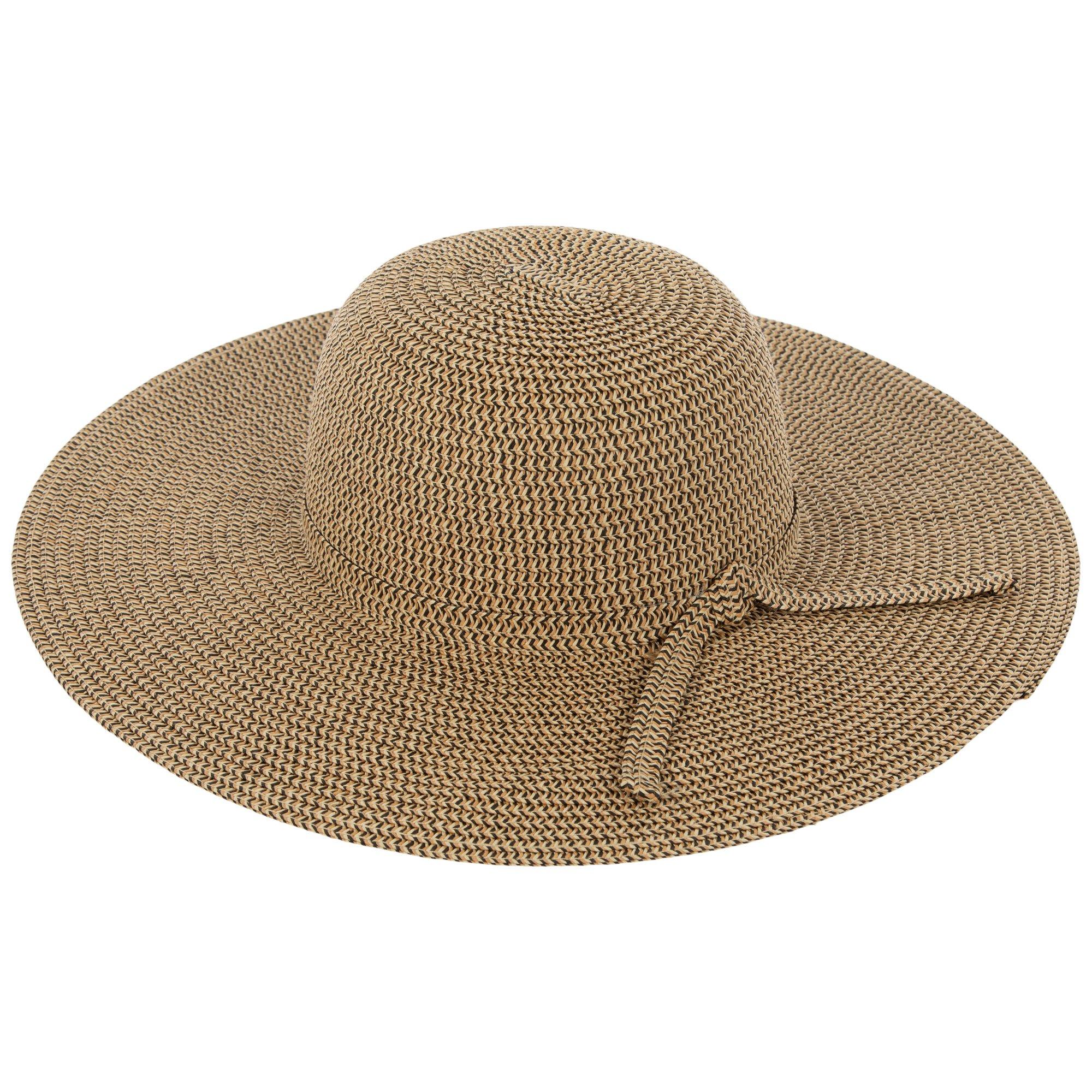 [HAZZYS] COTTON BLENDED RIBBON STRAP FLOPPY HAT / 追跡可 San Diego Hat PBL3096 Women's Woven Paper Floppy W Scarf Bow