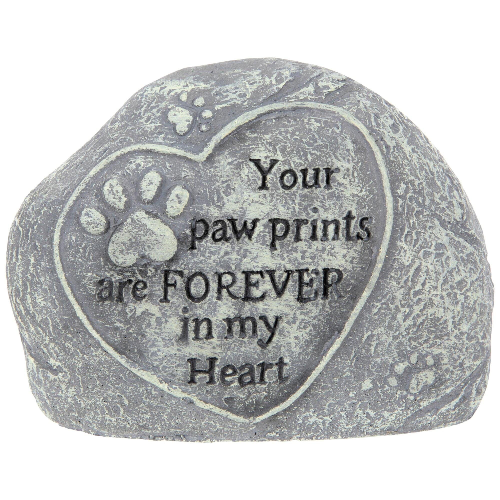 Paw Prints Memorial Garden Stone
