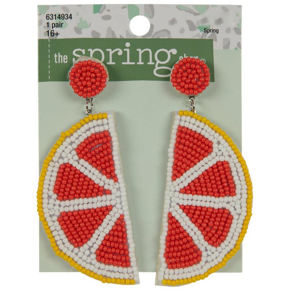 Grapefruit Beaded Earrings Hobby Lobby 6314934