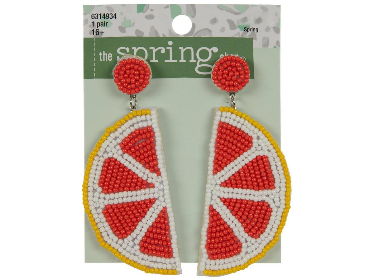 Grapefruit Beaded Earrings Hobby Lobby 6314934