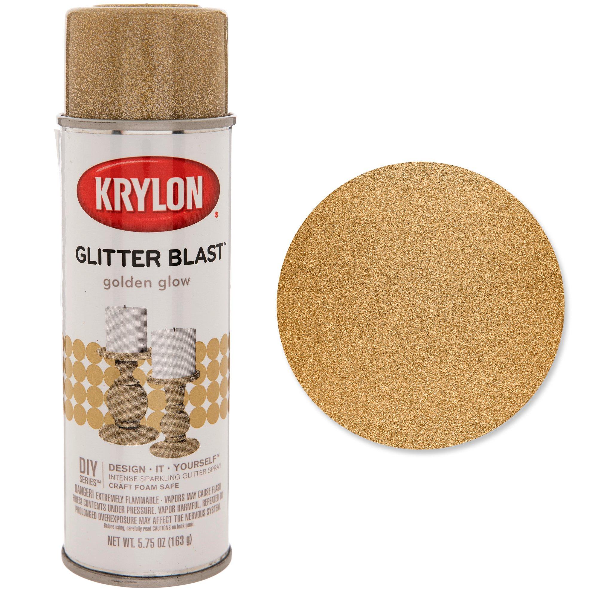 Krylon Glitter Blast Spray Paint, 5.7 Oz., Golden Glow