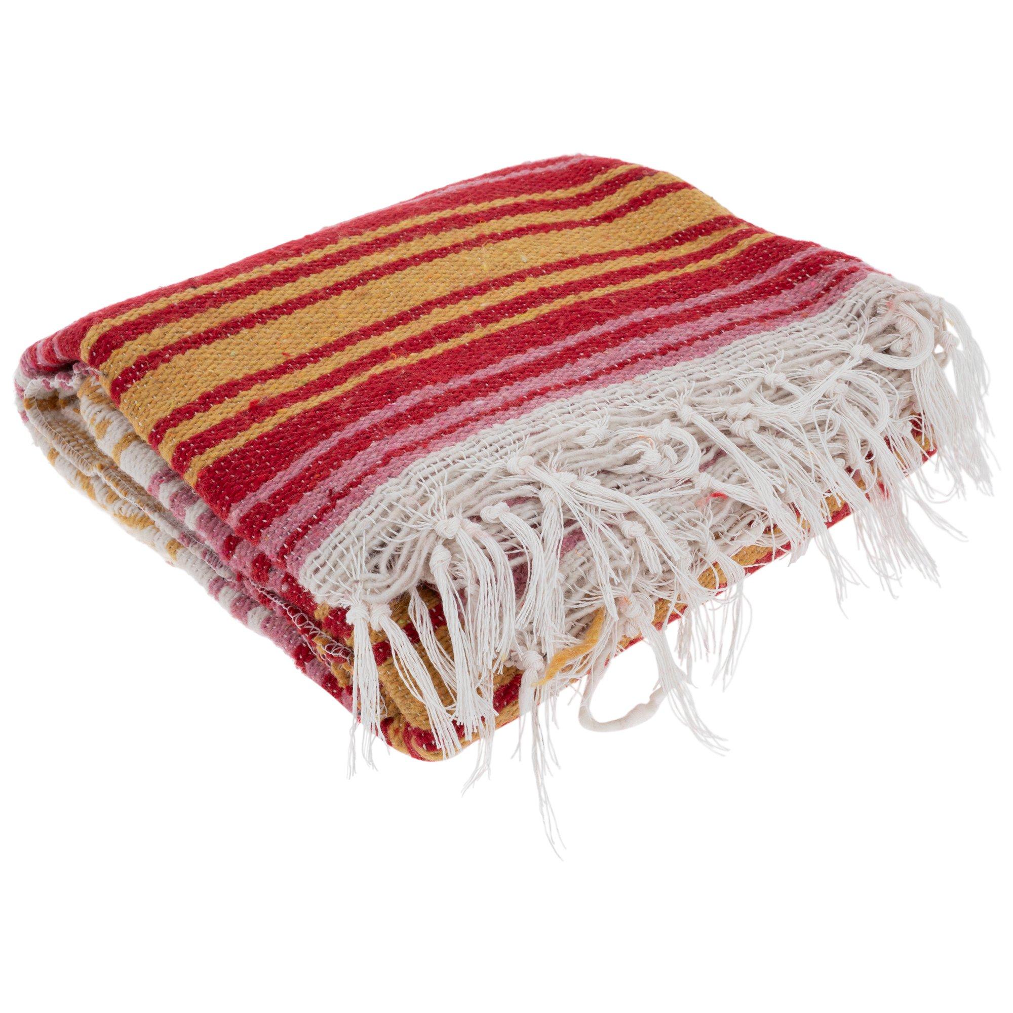 Woven Fringe Throw Blanket