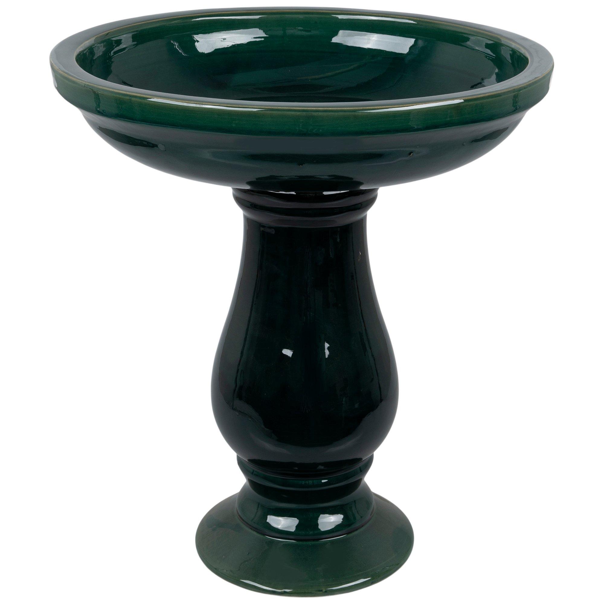 Deep Sea Green Ceramic Bird Bath | Hobby Lobby | 6316434