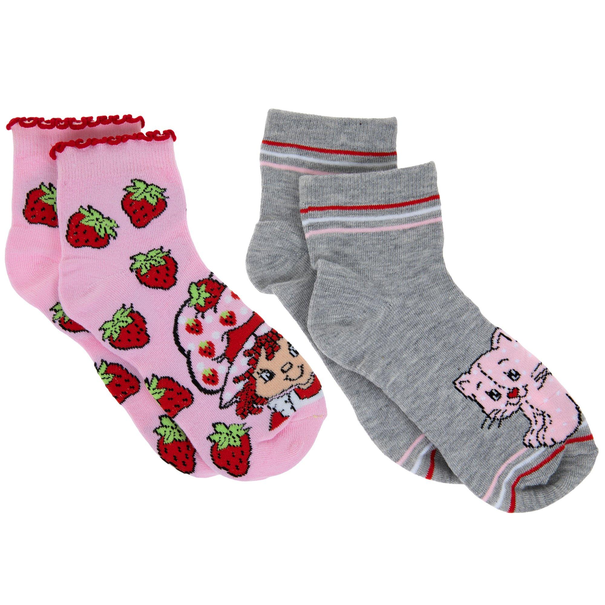 Strawberry Shortcake Youth Ruffled &amp; Crew Socks