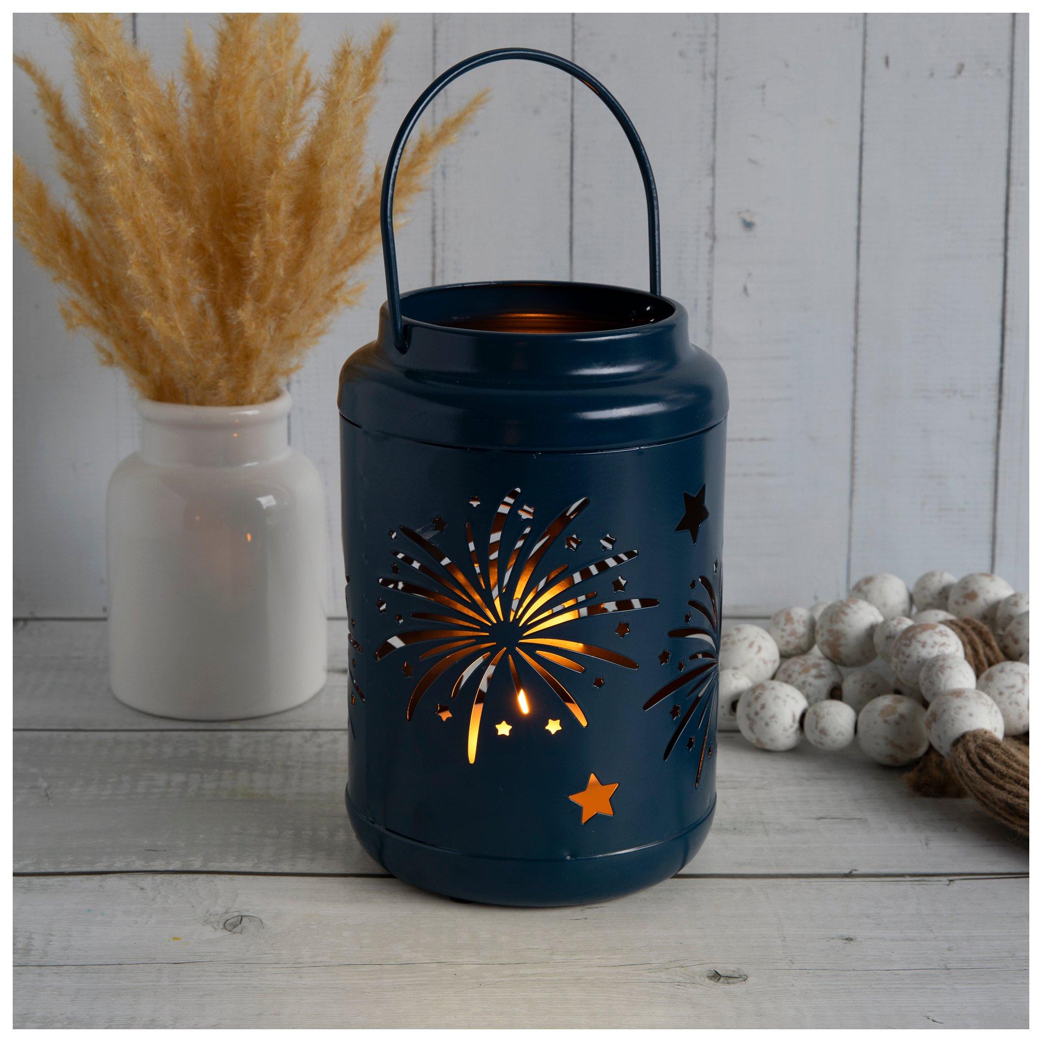 Fireworks Metal LED Lantern