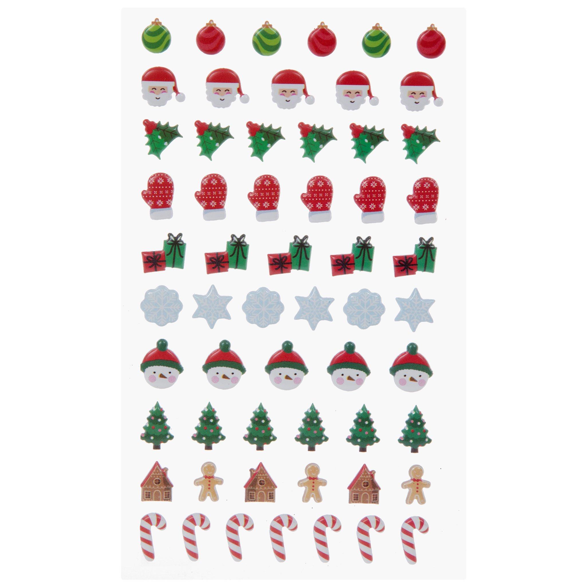 Epakh 84 Pcs Rhinestone Snowflake Stickers - Winter Holiday Glitter Decals For Crafts & Decor