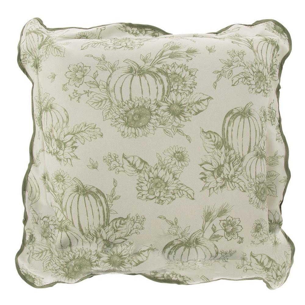 White Green Pumpkins Scalloped Pillow Hobby Lobby 6320642