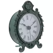 Antique Blue Pewter Metal Clock