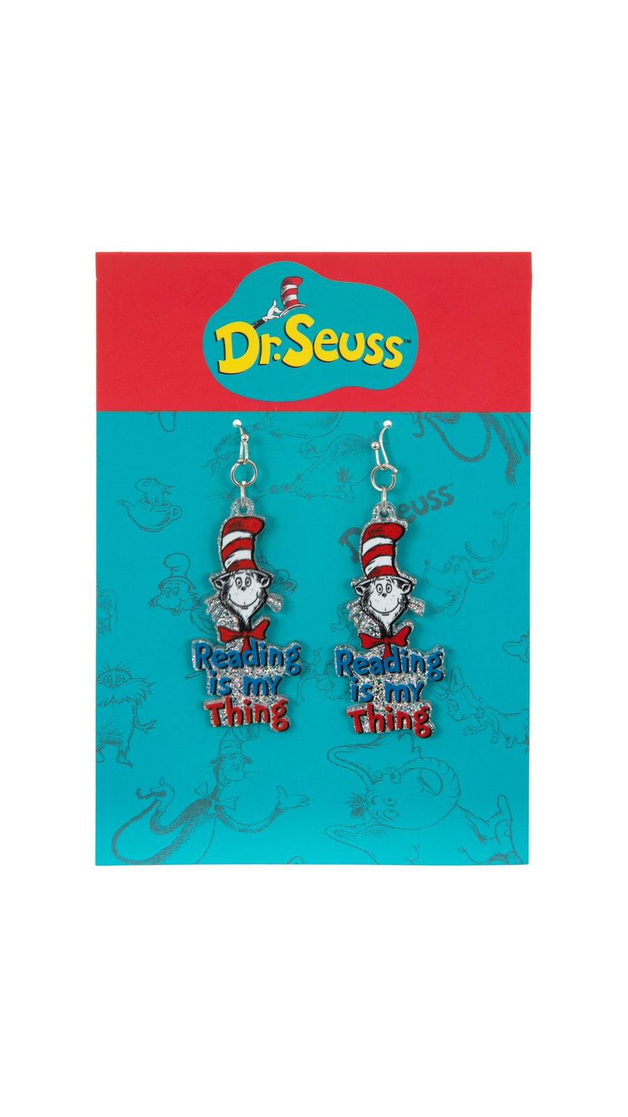 Dr. Seuss Thing 1 & Thing 2 Dangle Earrings - Handmade Novelty Character Jewelry