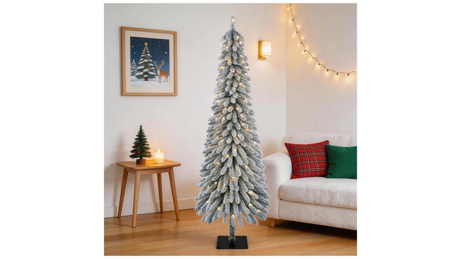 Flocked Alpine Pre-Lit Christmas Tree | Hobby Lobby | 6322473