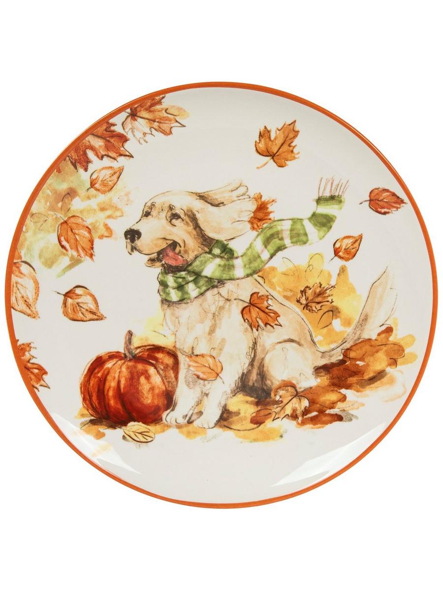 Golden Retriever Pumpkin Salad Plate Hobby Lobby 6324750