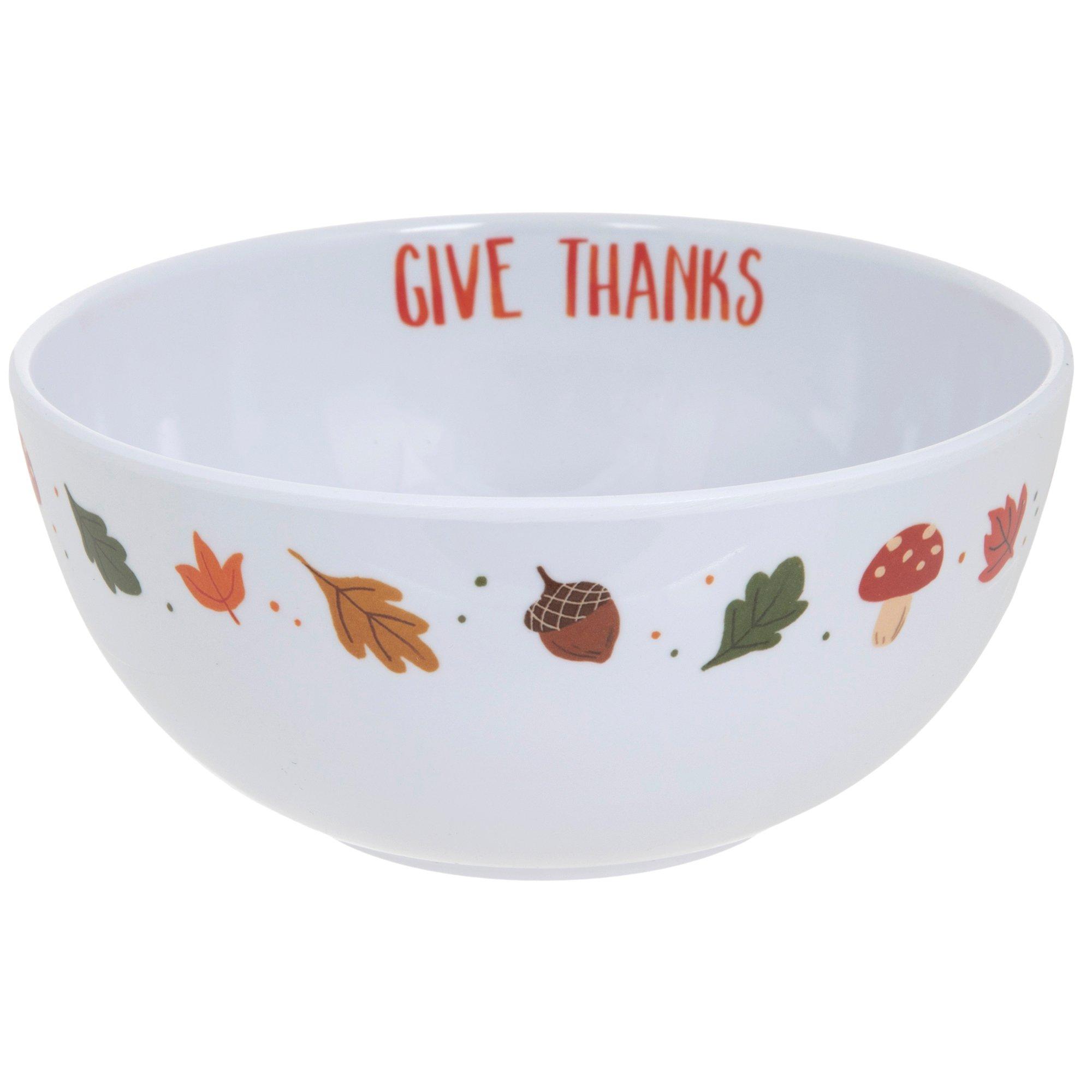 Give Thanks Turkey & Leaves Cereal Bowl view 1