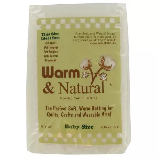 Warm & Natural® Twin Cotton Batting, 72 x 90