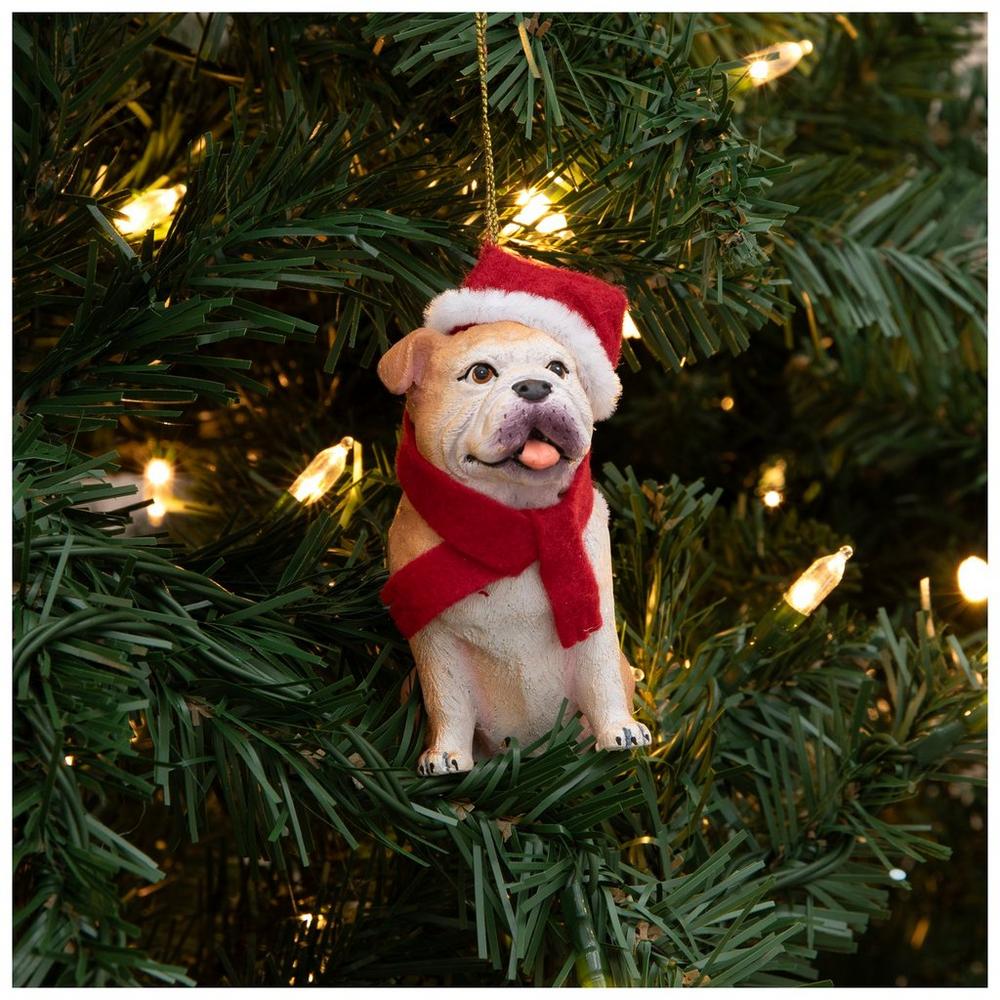 Santa Hat Bulldog Ornament | Hobby Lobby | 6331672