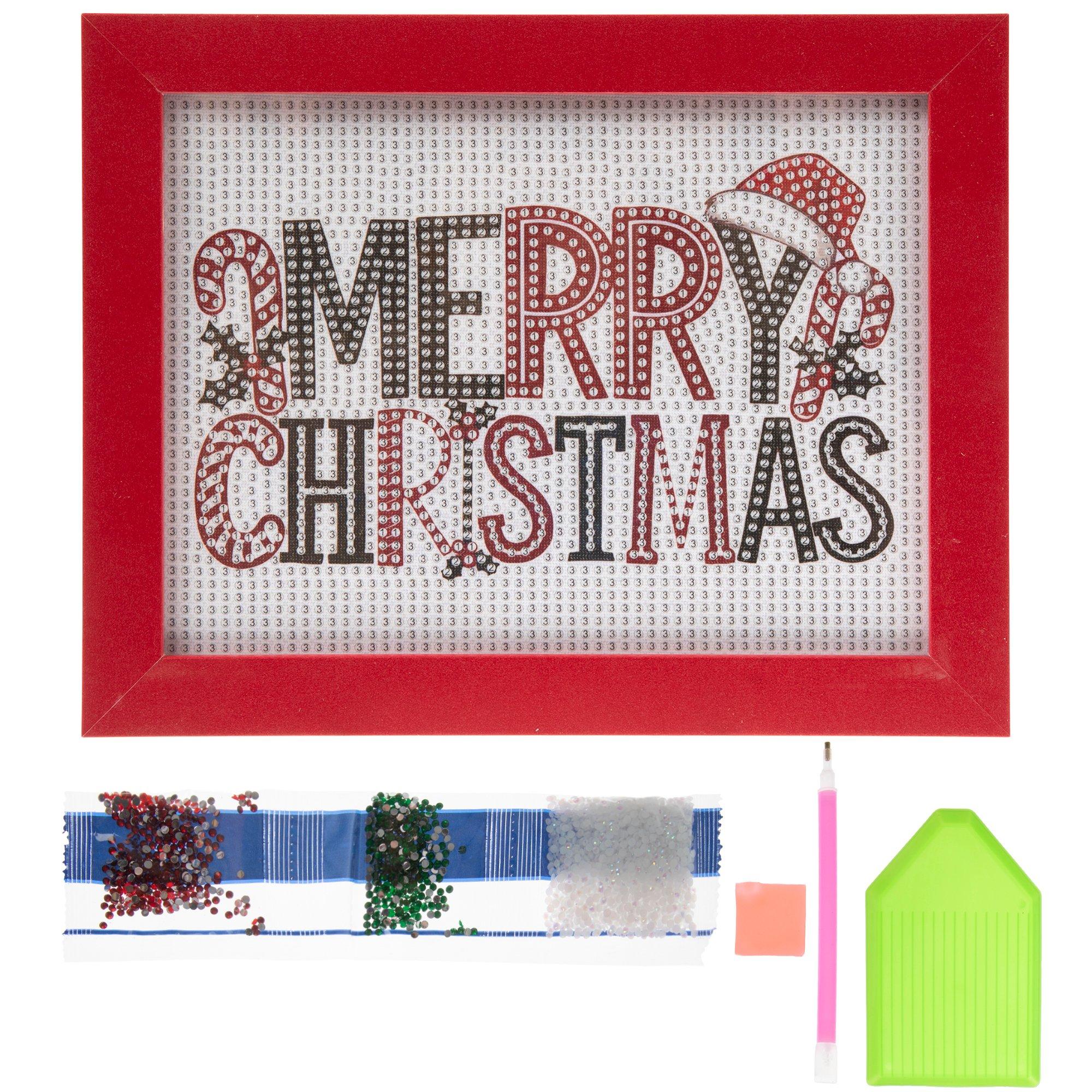 Merry Christmas Diamond Art Kit | Hobby Lobby | 6335541