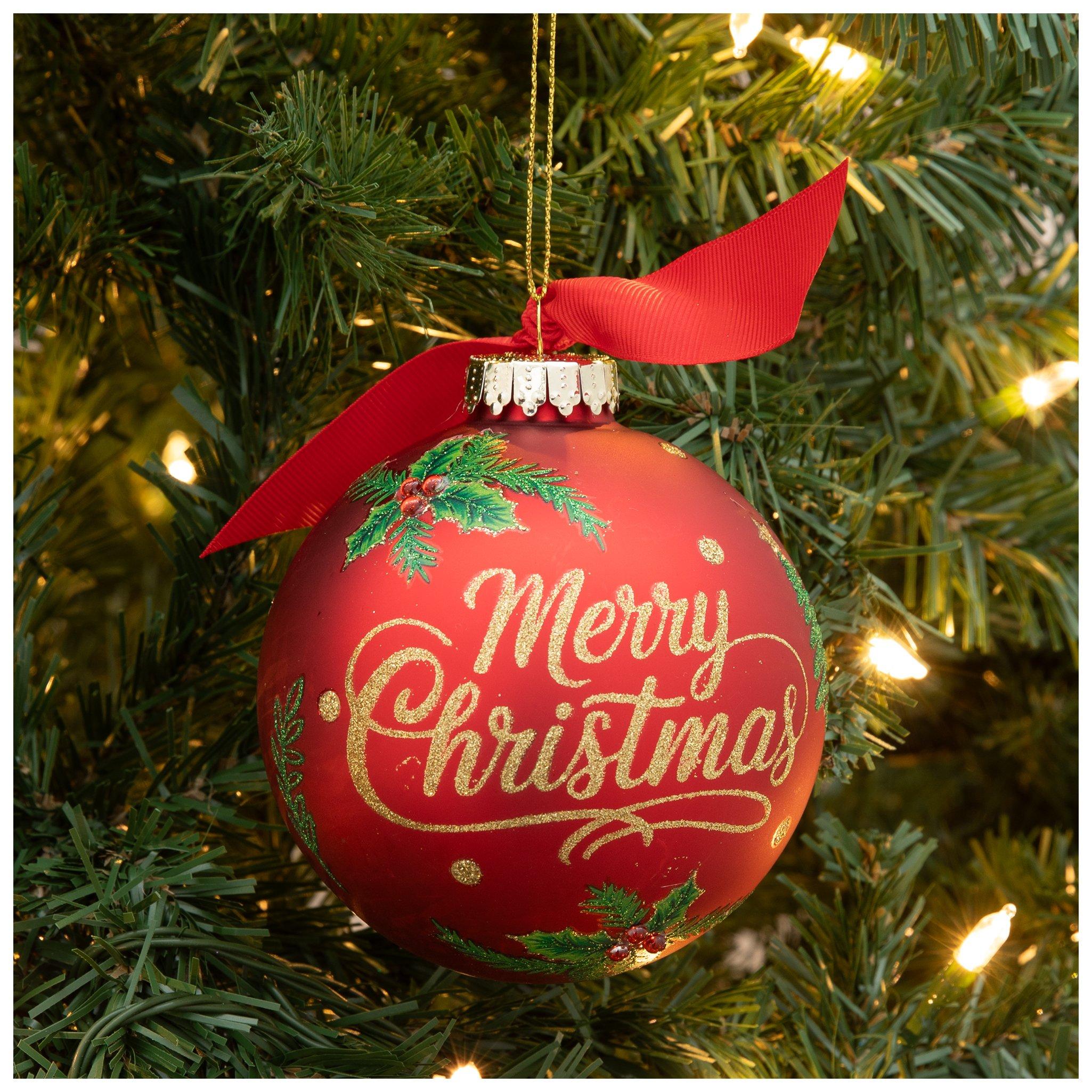 Analysis of 2026 Merry Christmas Ball Ornament | Hobby Lobby | 6339527