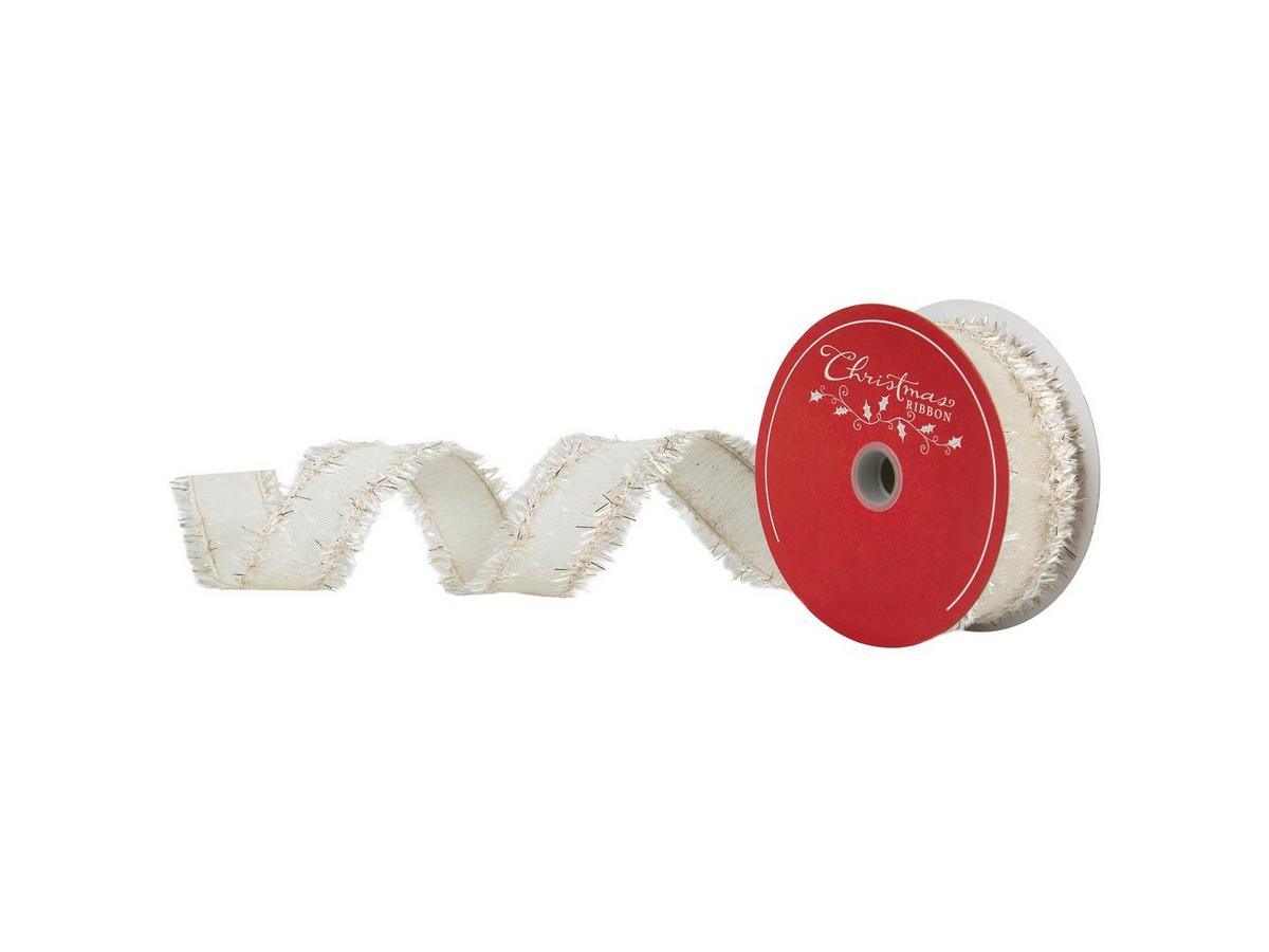 Linen Look Fringe Wired Edge Ribbon | Hobby Lobby | 6345714