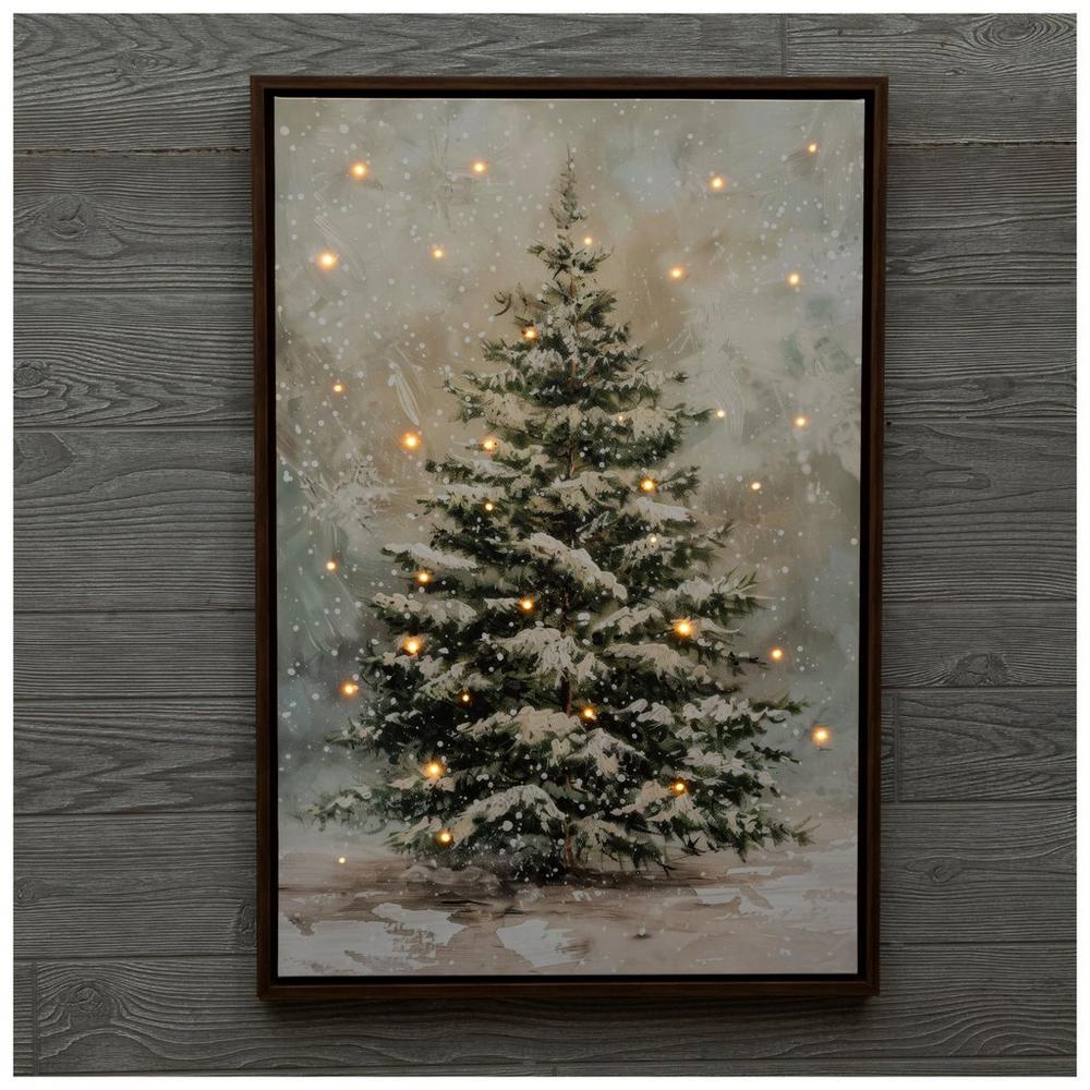 Snowy Tree Light Up Canvas Wall Decor | Hobby Lobby | 6347918