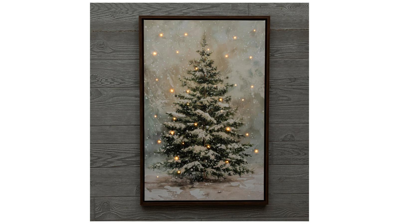 アメリカで購入】ライトが光るクリスマスのトレーラーアートボード