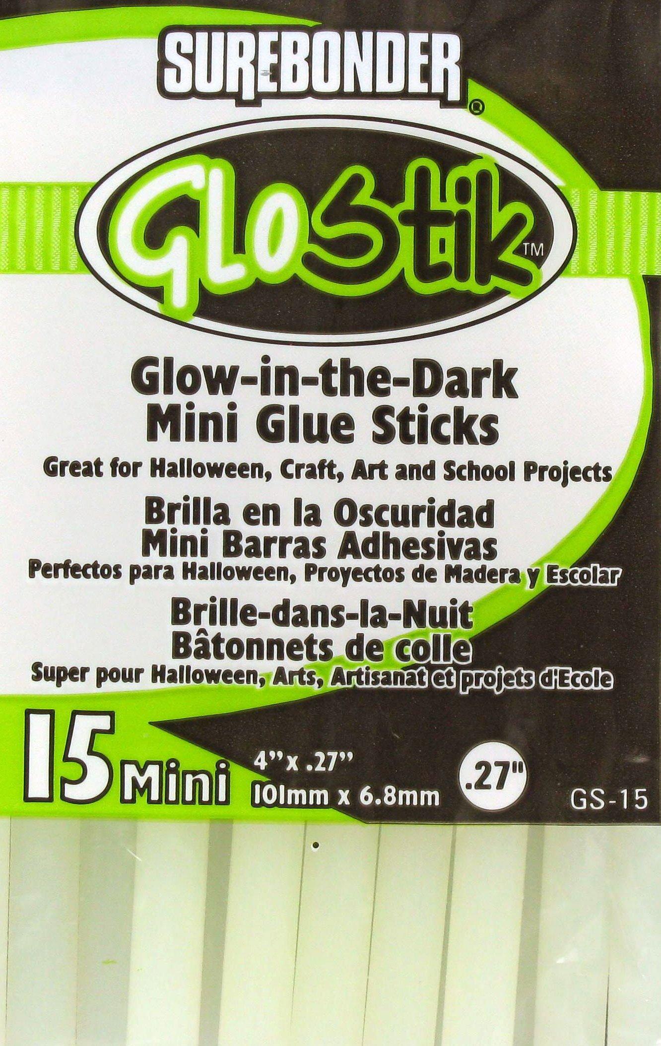 NEX&CO Glow in The Dark Glue Sticks for Glue Gun, Full Size 4 Long x .43  Diameter, Bulk Value Pack 60 Count Hot Glue Gun Sticks with Storage Case