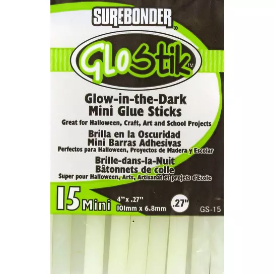 Glow in the Dark Hot Glue Sticks Mini Size 4 - 15 Pack 