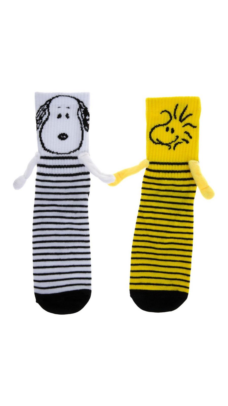Peanuts Striped Magnetic Mid-Crew Socks | Hobby Lobby | 6352017