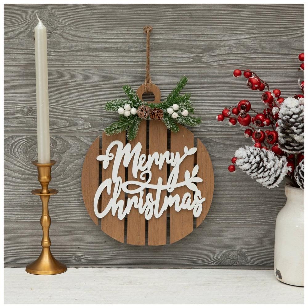 Slatted Merry Christmas Wood Wall Decor