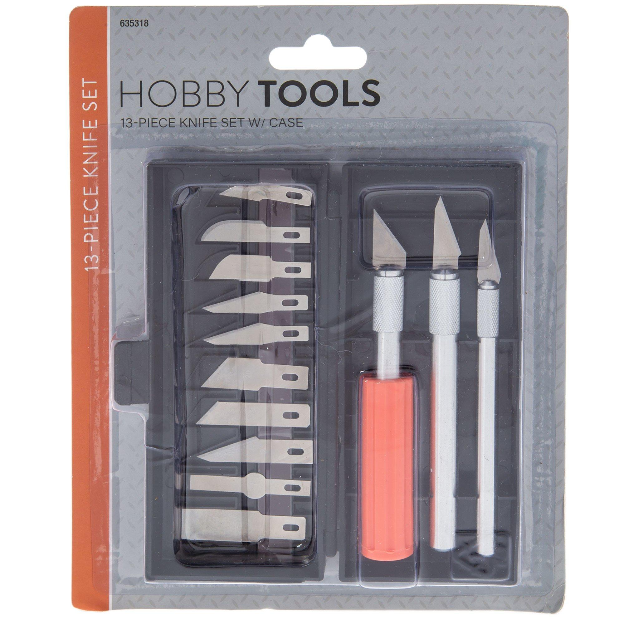 Precision Hobby Knife Set with 3 Handles and 13 Blades - X-Acto