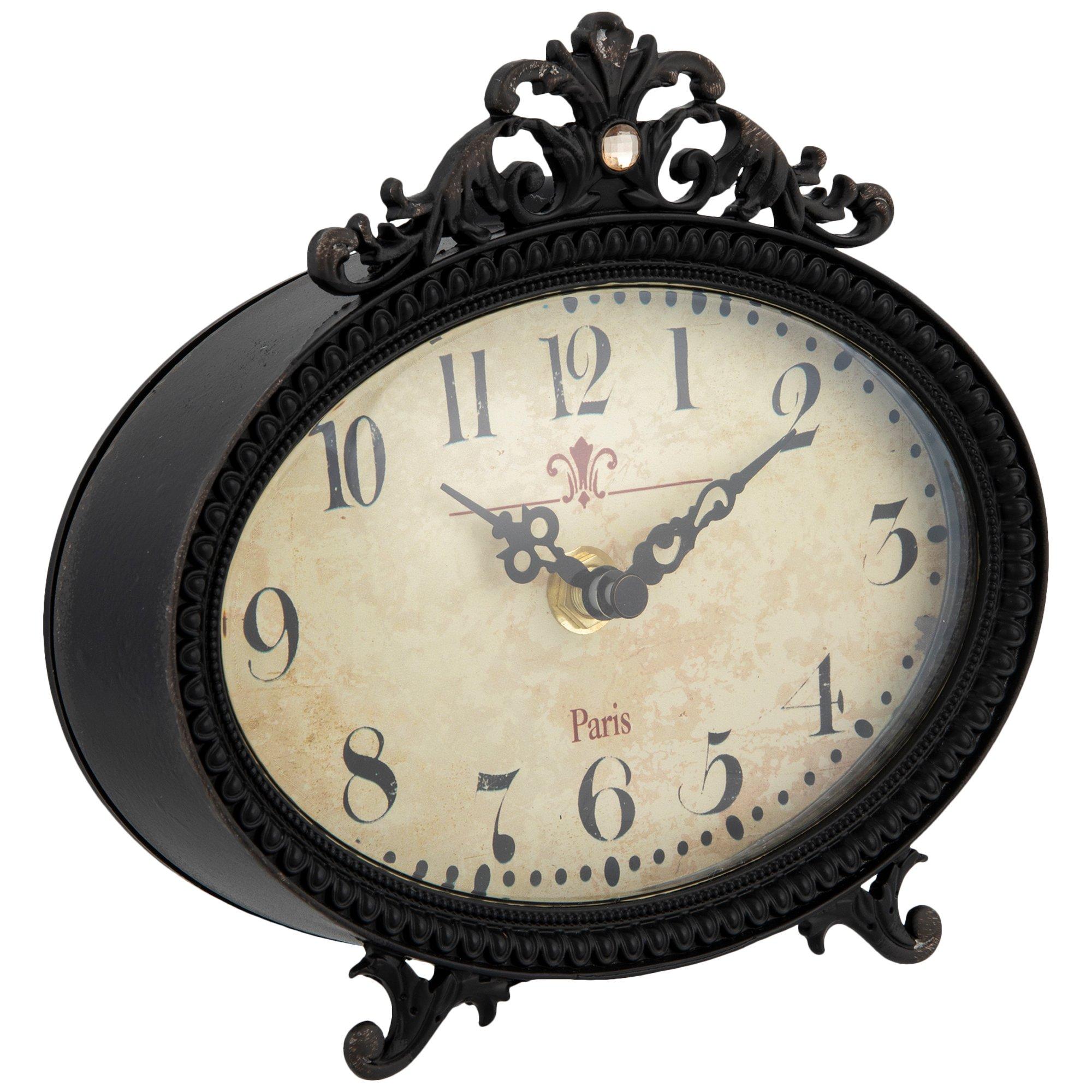 Black Ornate Oval Metal Clock Hobby Lobby 635557