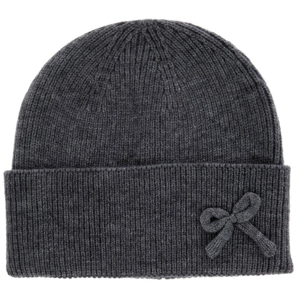 Chic Handmade  Gray Wool Hat with Burgundy Bow Women main image 3