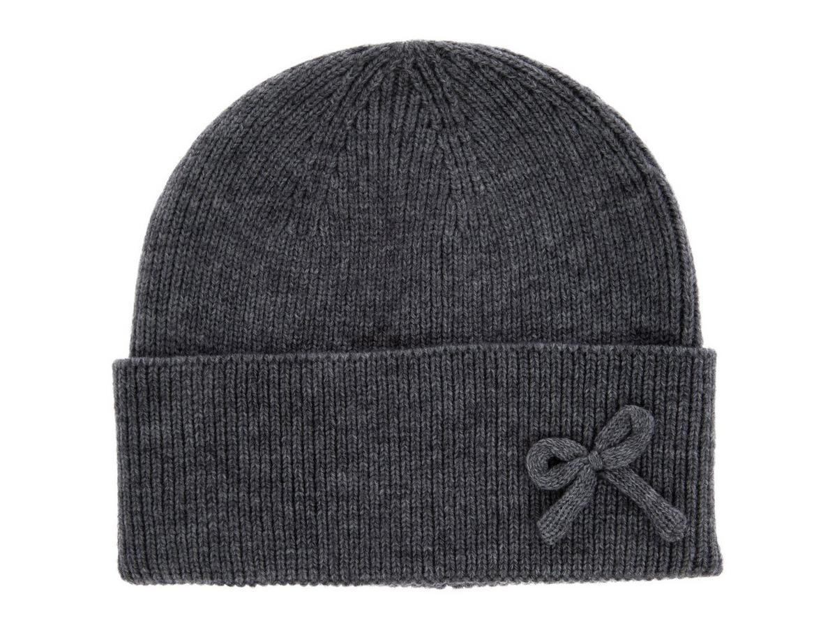 Gray Knit Beanie With Bow | Hobby Lobby | 6356919 display picture 3