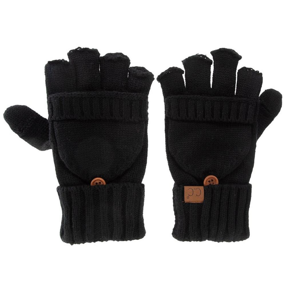 CC Black Fingerless Winter Gloves | Hobby Lobby | 6358568