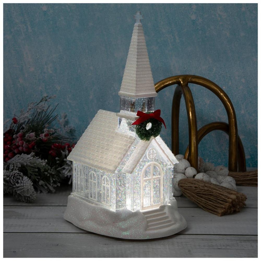 ✨ 特典付き❗️クリスマスにぴったりな教会 イルミネーション ブローライト ✨ Glittery Light Up Church | Hobby Lobby | 6359186