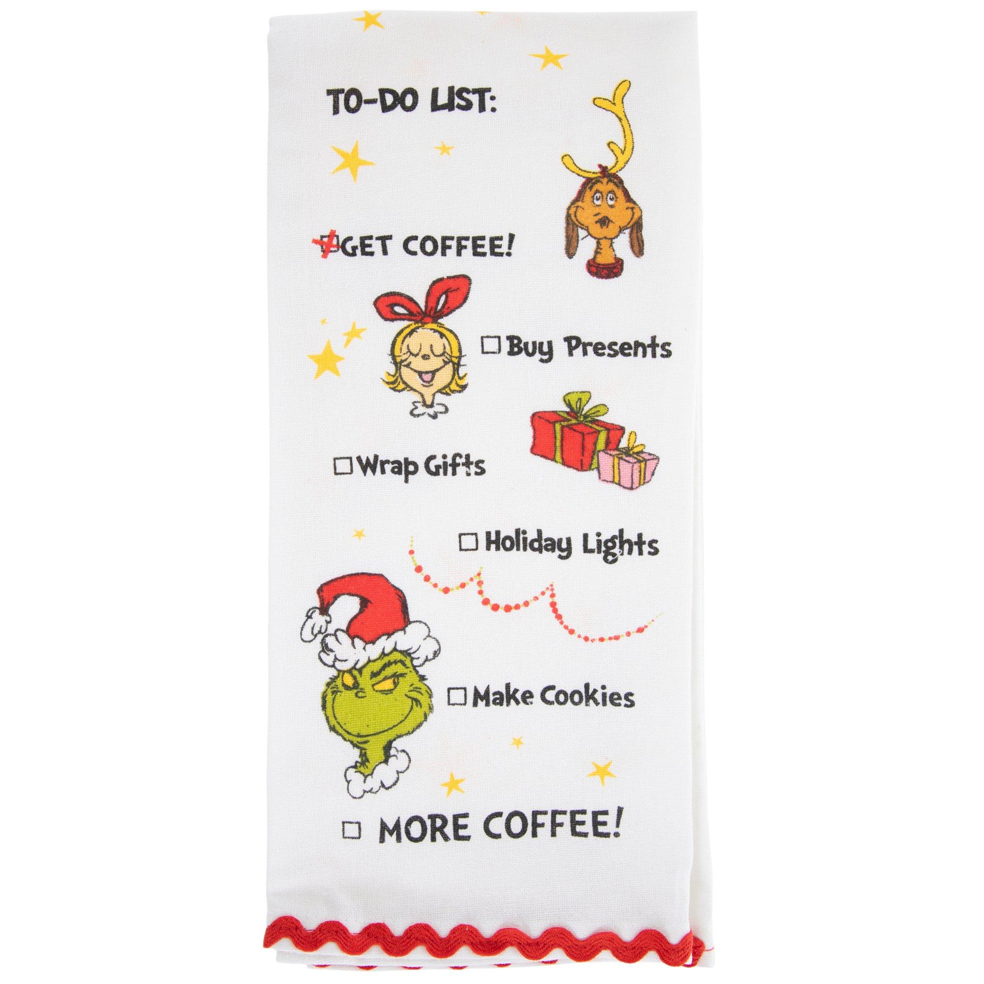 Grinch To-Do List Tea Towel view 1