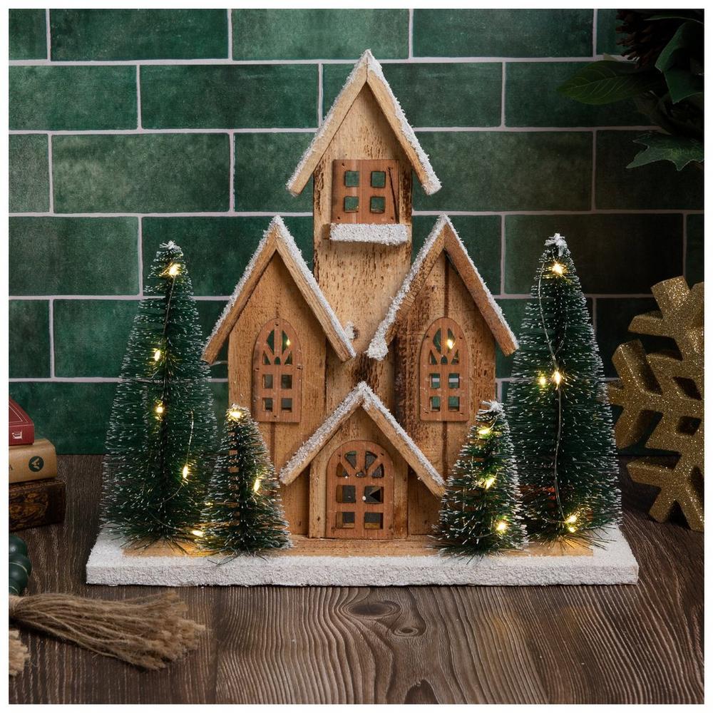 Light Up Rustic Wood House | Hobby Lobby