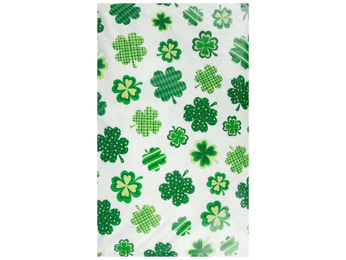 Patterned Four Leaf Clovers Flannel Back Tablecloth | Hobby Lobby