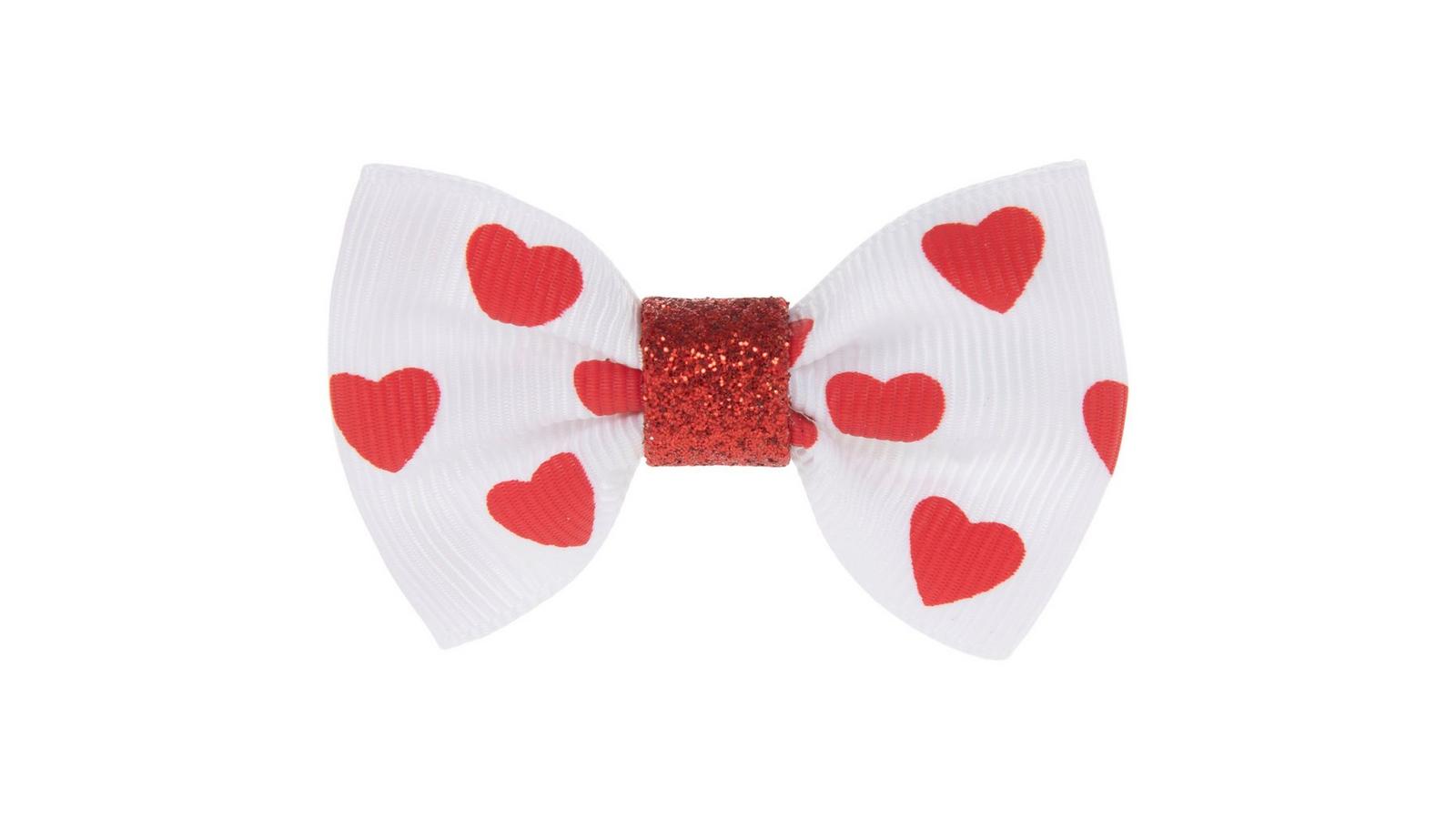 Red Bow Hair Clips with Heart Detail. Christmas Bows. Christmas hair clips ? Red Hair Bow Minnie Mouse Hair Clip or Brooch Pin Crystal  main image 4