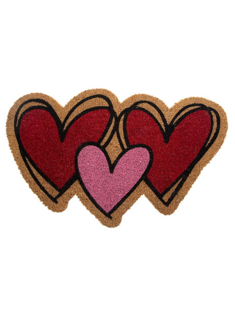 Trio Of Hearts Coir Doormat | Hobby Lobby | 6363717