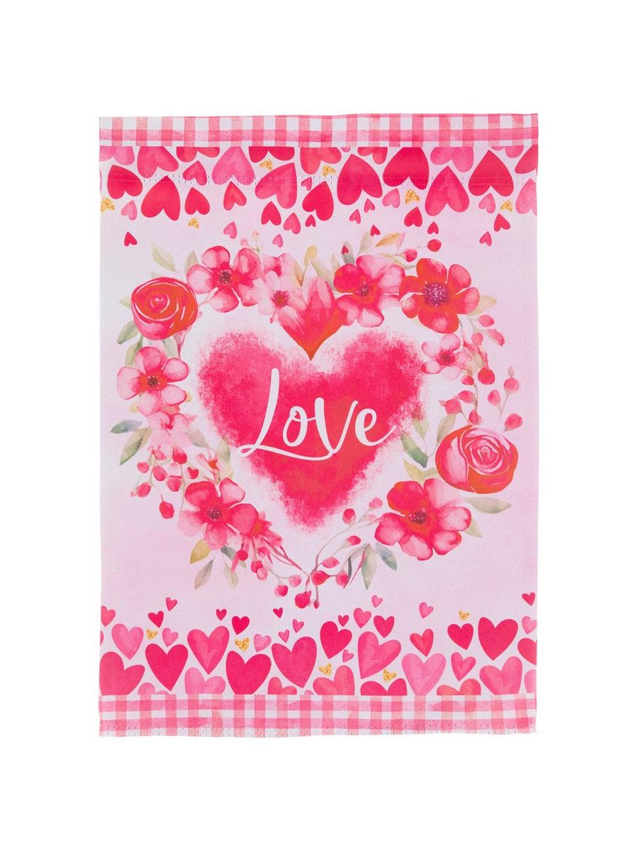 Love Heart Wreath Garden Flag | Hobby Lobby | 6363832