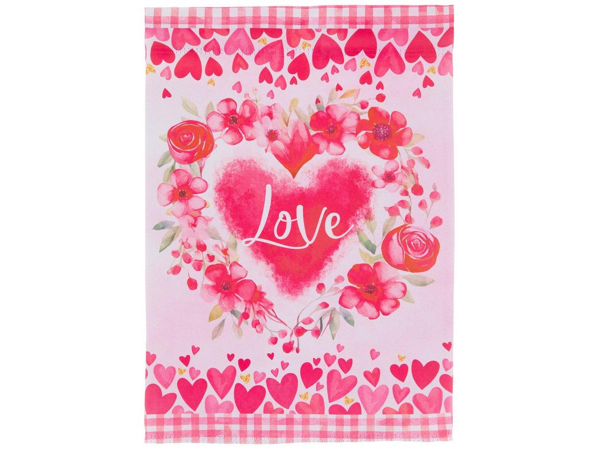 Love Heart Wreath Garden Flag | Hobby Lobby | 6363832