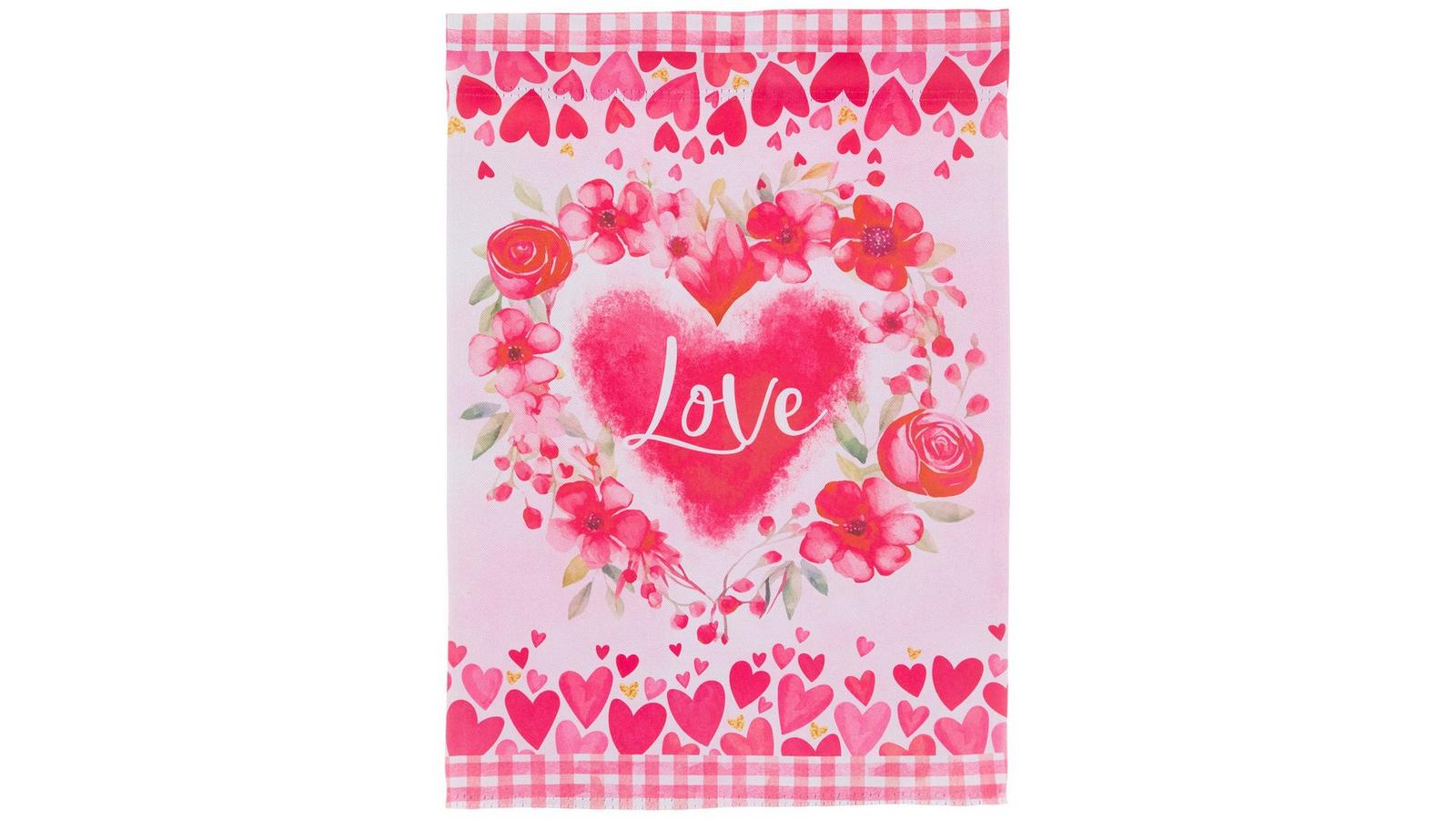Love Heart Wreath Garden Flag | Hobby Lobby | 6363832