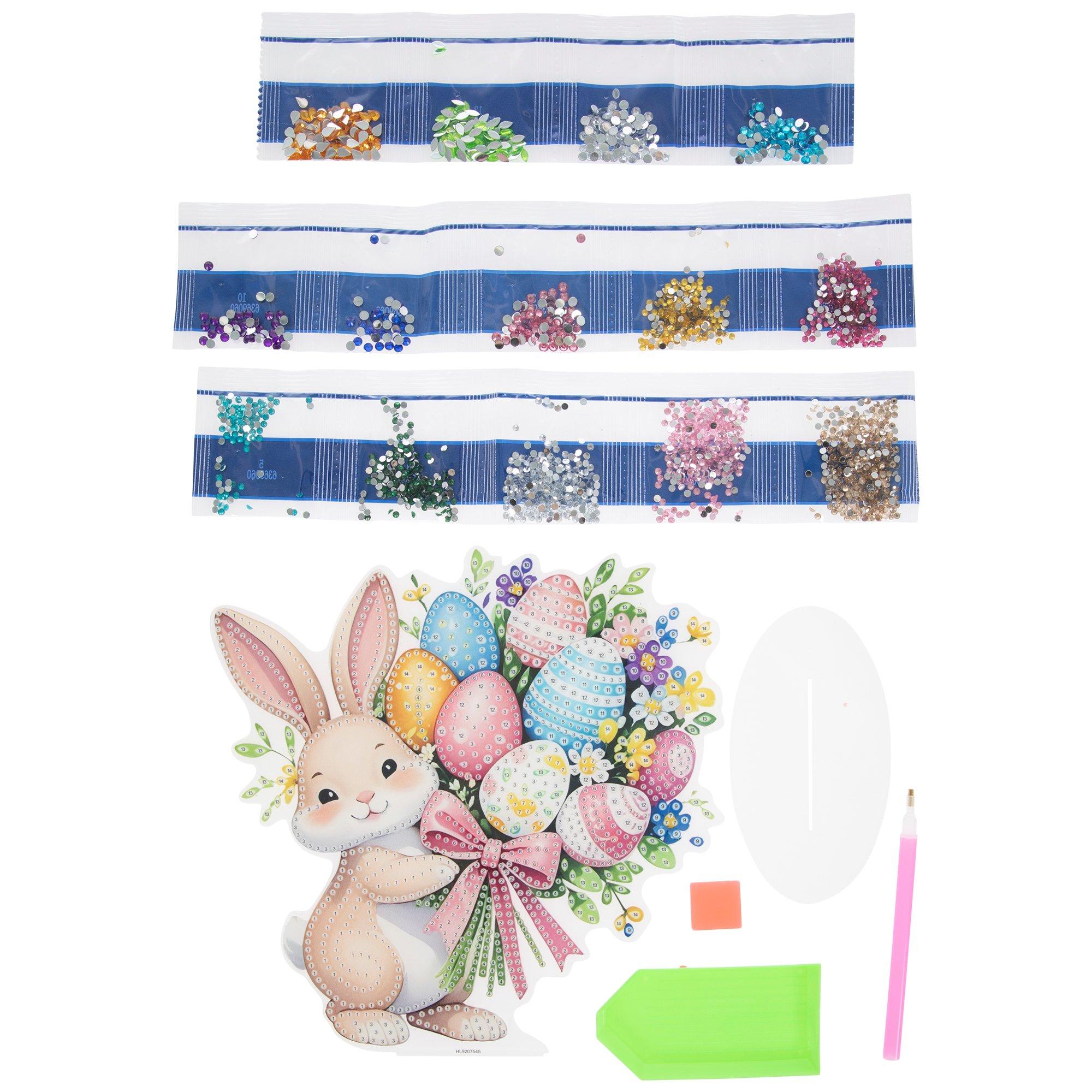 Bunny, Flowers & Eggs 3D Diamond Art Kit | Hobby Lobby | 6369060