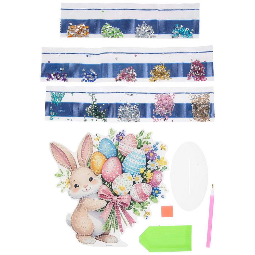 Bunny, Flowers & Eggs 3D Diamond Art Kit | Hobby Lobby | 6369060