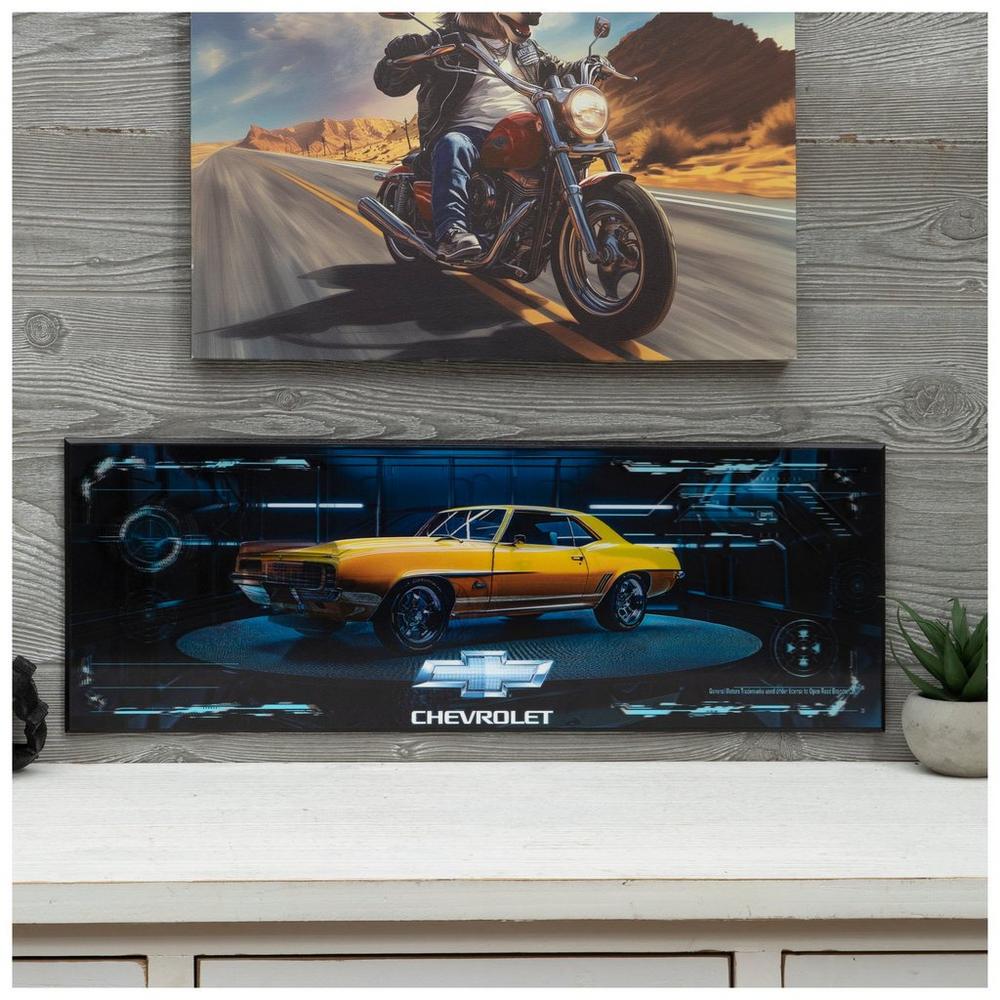 Yellow Chevrolet Camaro Lenticular Wood Wall Decor | Hobby Lobby