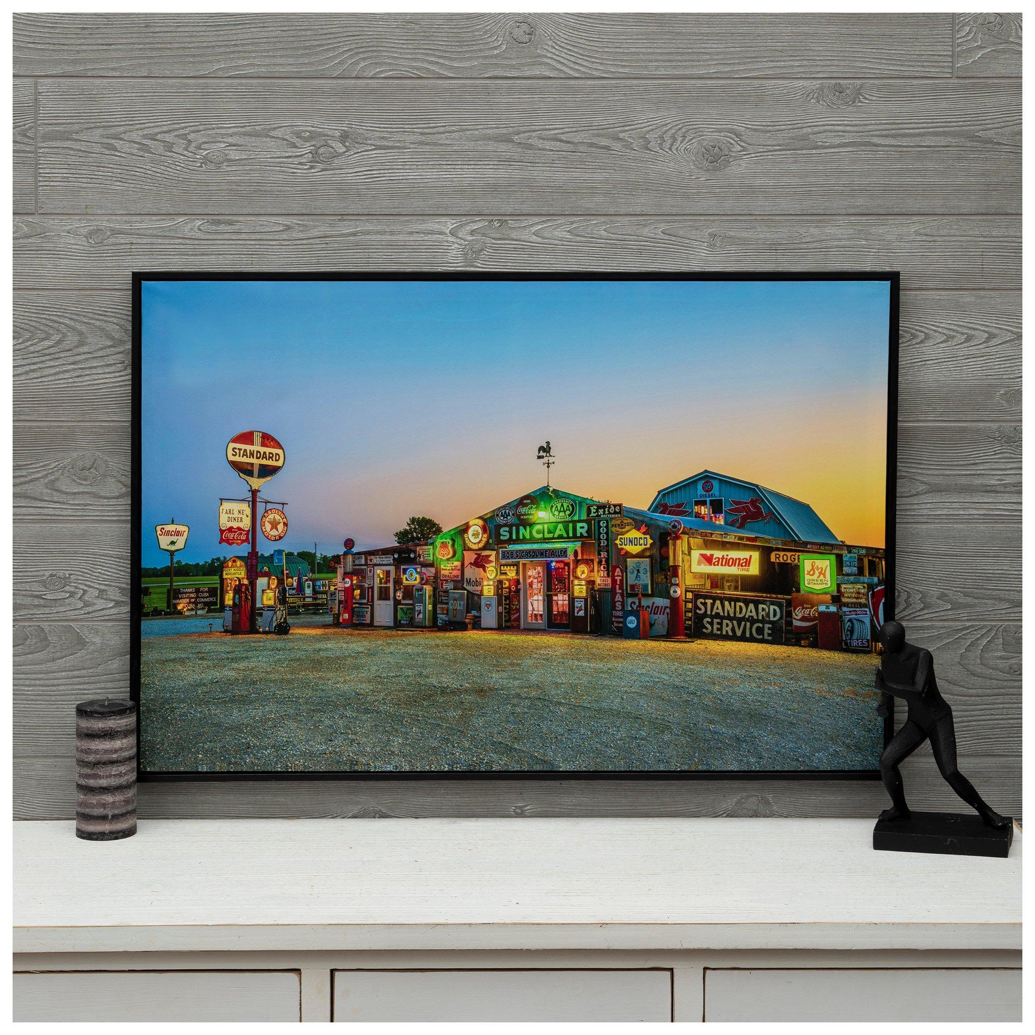 Nostalgic Gas Station Canvas Wall Decor | Hobby Lobby | 6373336