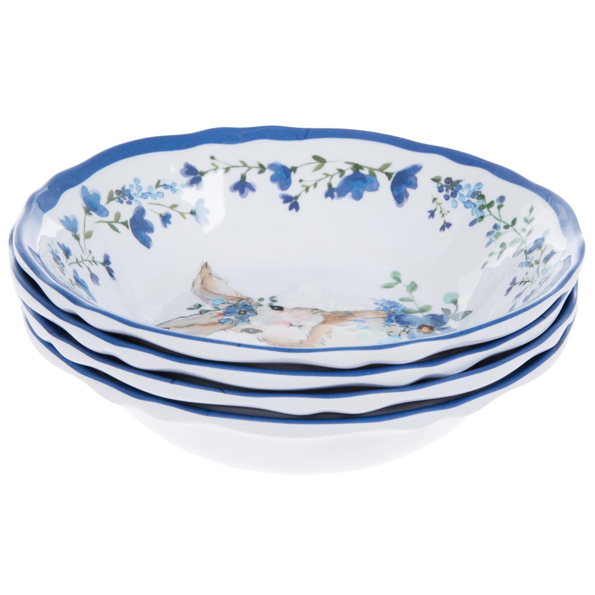 Blue Flowers & Bunny Melamine Bowls | Hobby Lobby | 6373864