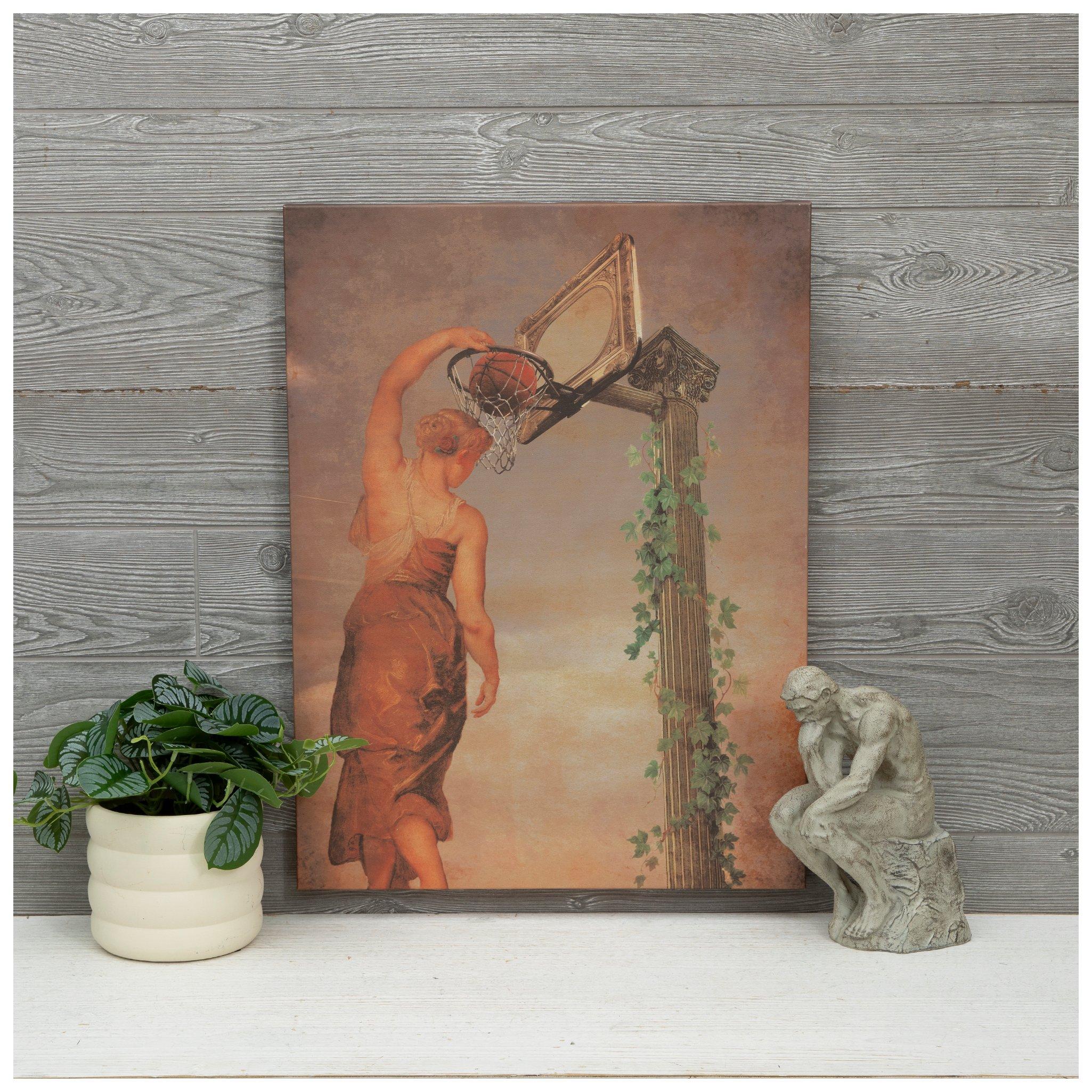 Greek Basketball Canvas Wall Decor | Hobby Lobby | 6374102