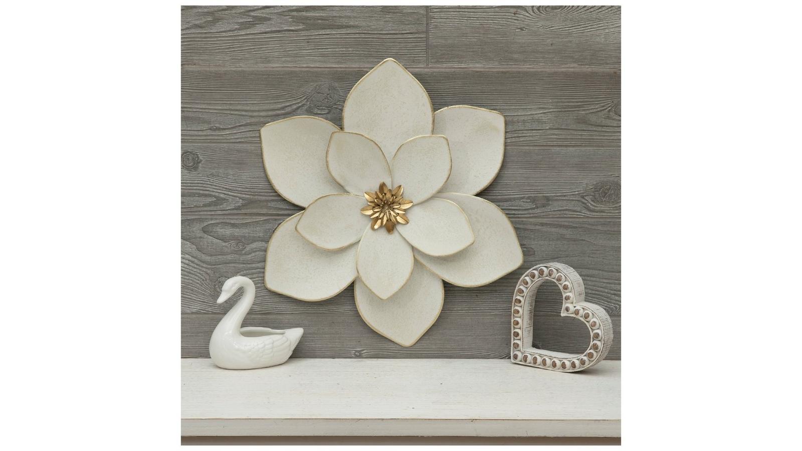 White Speckled Flower Metal Wall Decor | Hobby Lobby | 6377733