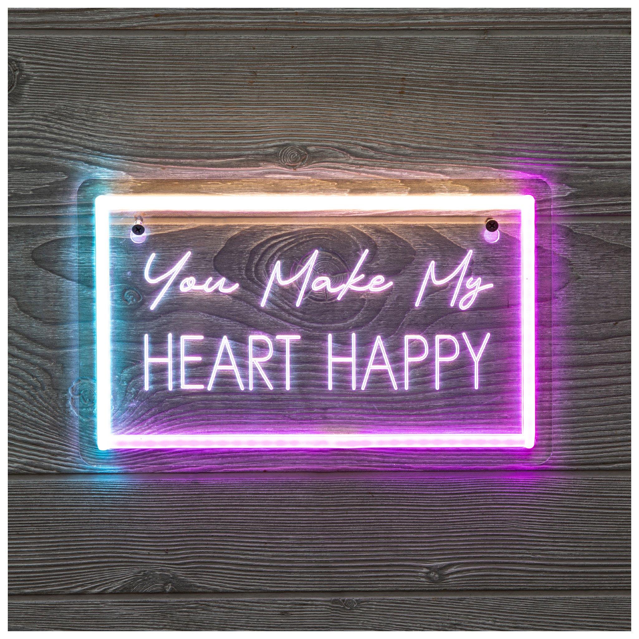 You Make My Heart Happy LED Neon Sign | Hobby Lobby | 6378228