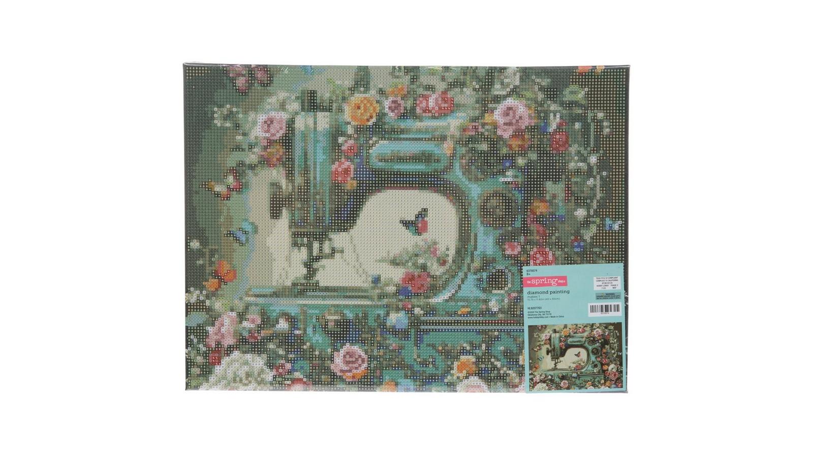Sewing Machine & Flowers Diamond Art Kit | Hobby Lobby | 6378574